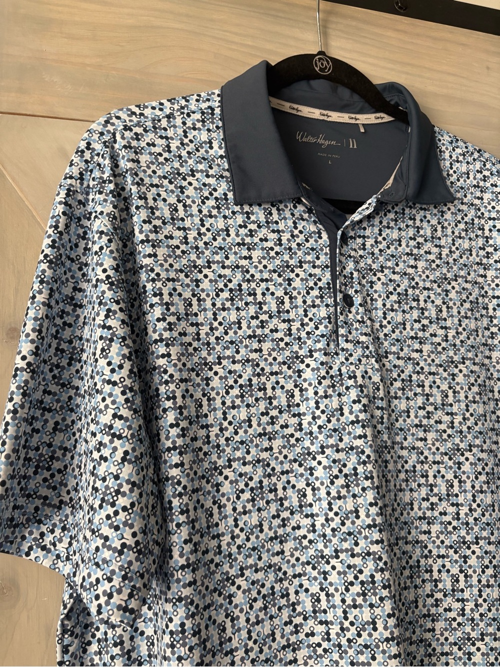 Walter Hagen Men’s Blue Patterned Golf Shirt